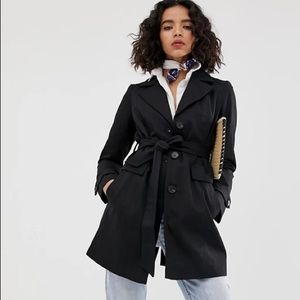 Vero Moda Black Trench Coat with belt and buttons